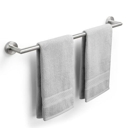 Bathroom Towel Bar 24 Inch Towel Rack Wall Mount Bath Towel Holder Modern Towel Rod Silver Bath Towel Hanger Stainless Steel Brushed Finished Bathroom Accessories Towel Rail Single Bar Brushed Nickel - color: Brushed Nickel, size: 24 Inch