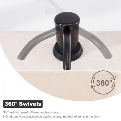 GAGALIFE Soap Dispenser for Kitchen Sink, ABS in Counter Soap Dispenser(Oil Rubbed Bronze), with 17 Ounce Large Pet Soap Bottle, Refill from The Top, Venetian Bronze - color: Oil-rubbed Bronze