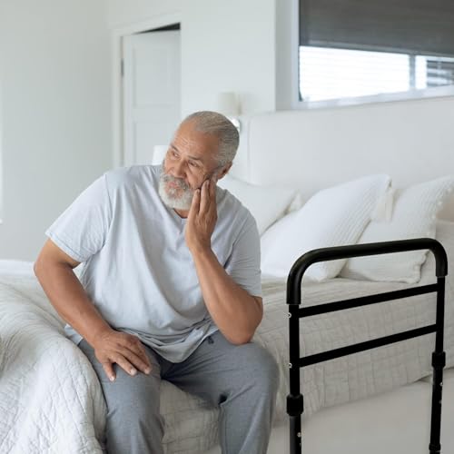 Vaunn Medical Bed Rail for Elderly Adults Safety, ASTM F3186-17 Certified, Adjustable Bed Assist Handle and Grab Bar for Seniors, 300 lb, Tool-Free Assembly - size: Large