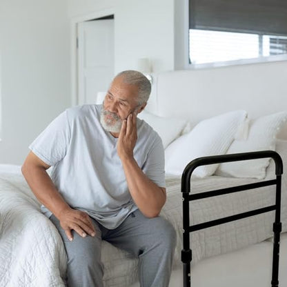 Vaunn Medical Bed Rail for Elderly Adults Safety, ASTM F3186-17 Certified, Adjustable Bed Assist Handle and Grab Bar for Seniors, 300 lb, Tool-Free Assembly - size: Large