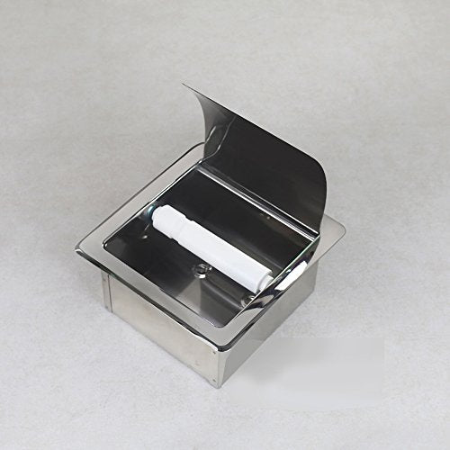LUANT Recessed Paper Holder for Bathroom Storage, Stainless Steel, Polished Chrome