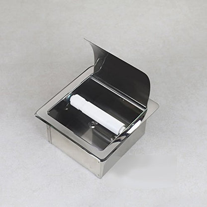 LUANT Recessed Paper Holder for Bathroom Storage, Stainless Steel, Polished Chrome