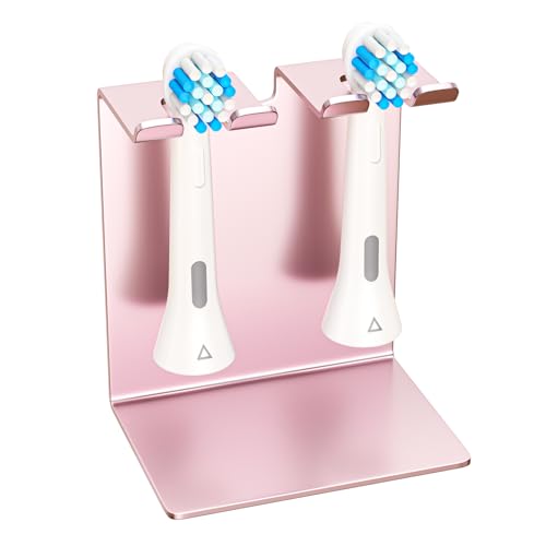 Electric Toothbrush Head Holder, Oukimly Toothbrush Holder Wall Mounted or Desktop, Metal Tooth Brush Holder, Shower Brush Head Holder, Electric Toothbrush Holder for Bathroom (Rose Gold, Small) - color: Rose Gold, size: Small