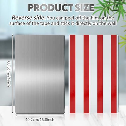 Gisafai 1 Pcs 24 x 16 Inch Stainless Steel Backsplash Panel Hand Dryer Splash Guard Wall Backsplash Protector with Ultra Strength Adhesive for Bathroom, Kitchen, Stovetop - size: 24 X 16 Inches