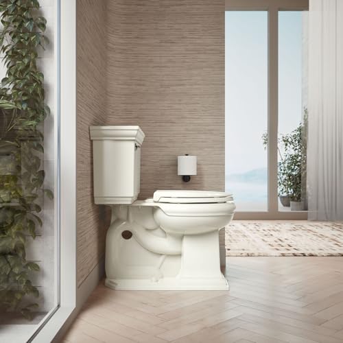 KOHLER 4639-RL-47 Cachet ReadyLatch Round Toilet Seat Soft Close, Almond - color: Almond, size: Round