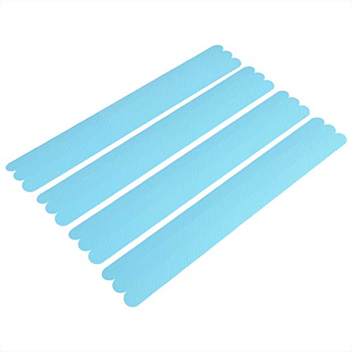 Anti-Skid Tape, 38x2cm Bathroom Anti Slip Tape Safety No Skid Strip Adhesive Sticker for Bathtub Ceramic Floor Bathrooms, Stairs, Decking(Blue) - color: Blue