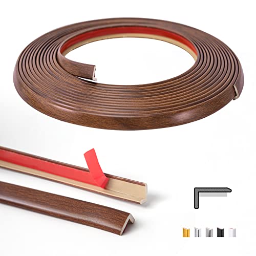 Art3d 20ft Outside Vinyl Corner Trim Peel and Stick for Tile and Wall Edges, Furniture Decoration, Cherry - color: Cherry