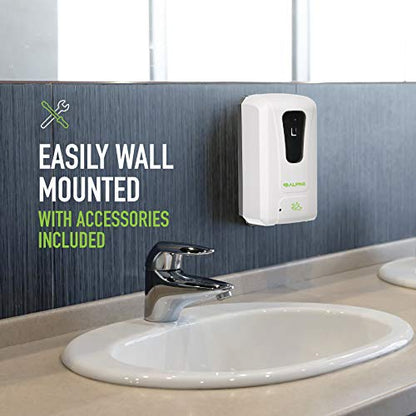 Alpine Automatic Hand Sanitizer Dispenser - Touchless Soap Dispenser for Restaurant, Hospital, School, Hotel, Kitchen and Bathroom -1200mL Foam White - style: Foam