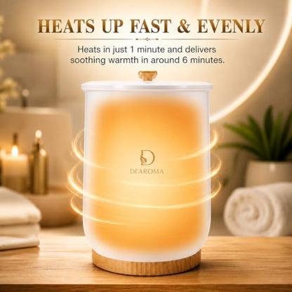 Di’Aroma Luxury Electric Towel Warmer Bucket for Bathroom, Large Spa Towel Warmer Fits 2 Oversized Towels, Bathrobes & Blankets, Fast Heating, Bathroom Towel Heater - color: Light Wood & White