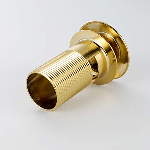 Pop Up Sink Drain with Overflow Bouncing Style Stopper Brass Gold Finish… - color: Gold Pop Up Sink Drain With Overflow