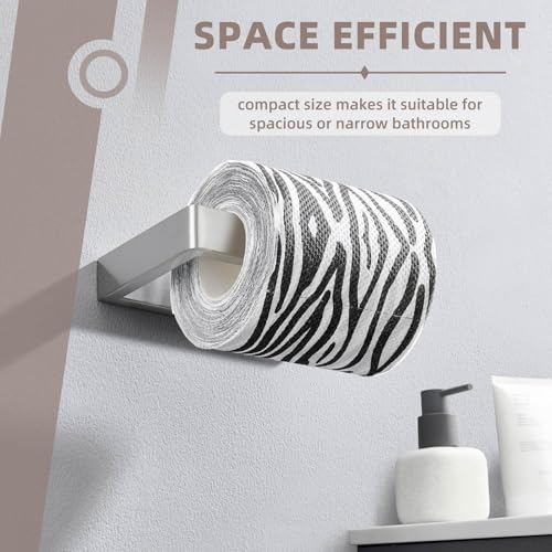 Angle Simple Toilet Paper Holder Brushed Nickel, Bathroom Paper Roll Hanger | Restroom Toilet Tissue Holder Dispenser, SUS304 Stainless Steel, Screw Wall Mount - color: Brushed Nickel