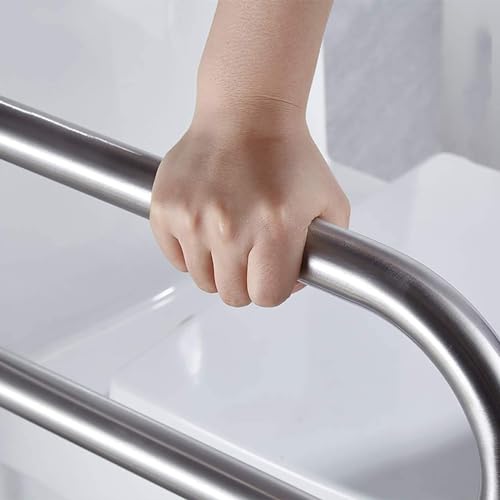 Generic Folding Toilet Grab Bars, Grab Bars Handle Safety Support Hand Rails, Bathroom U-Shape Wall Mounted Armrest, Toilet Flip-up Shower Support Elderly Disabled