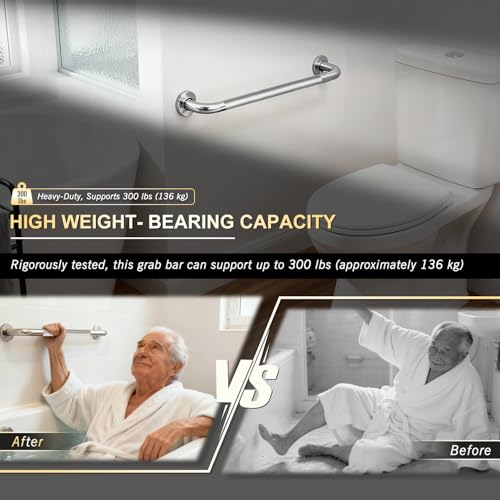 supregear Grab Bars for Bathtubs and Showers, Anti Slip Bathroom Grab Bars for Seniors, 304 Stainless Steel Safety Shower Handle, Toilet Handicap Elderly Assist Bathroom Wall Handle, 32 inch - size: 32 inch