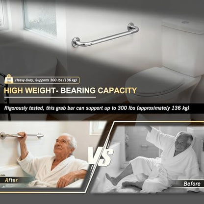 supregear Grab Bars for Bathtubs and Showers, Anti Slip Bathroom Grab Bars for Seniors, 304 Stainless Steel Safety Shower Handle, Toilet Handicap Elderly Assist Bathroom Wall Handle, 32 inch - size: 32 inch