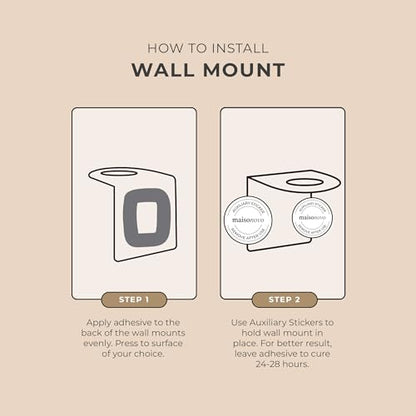 MAISONOVO Adhesive Soap Holder | Shampoo Bottle Holder Set of 2 - Gold | Soap Bottle Holder | Wall Mounted Soap Holder | Soap Dispenser Holder - color: Gold