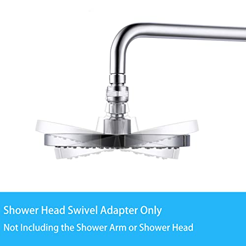 Shower Head Swivel Ball Adapter, Biveah Brass Shower Connector Adjustable Shower Arm Extension Chrome, KSB009C - color: Chrome