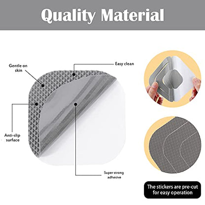 20 Pieces Adhesive Square Bath Treads Non-Slip Bathtub Stickers Non Slip Traction to Tubs Bathtub Stickers Adhesive Decals Appliques for Bath Tub Showers, Pools, Boats, Stairs (Gray) - color: Gray