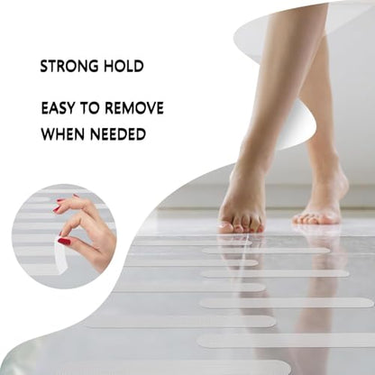 Anti-Slip Shower Stickers (24 PCS), Safe And Non-Slip Bathtub Strips, Not Easy To Move When Stepped On, Transparent And Beautiful, Easy To Install, Suitable For Bathtubs, Showers And Kitchens - size: 7.87IN