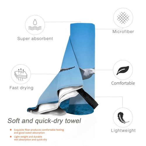 Flying Seagulls Quick Dry Bath Towels - Super Soft Bath Towels for Home, Spa, Gym, Travel - color: Flying Seagulls, size: 31.5"x63"