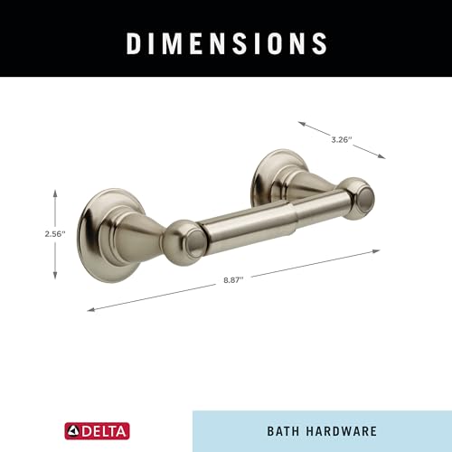 Delta Faucet Porter Toilet Paper Holder, SpotShield Brushed Nickel , Bathroom Accessories, PTR50-BN - style: Toilet Paper Holder