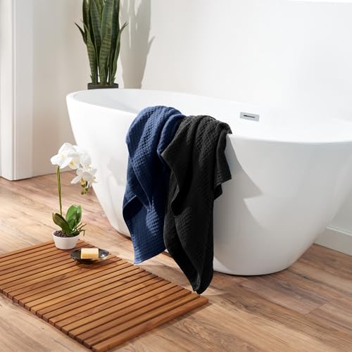 UCHINO Waffle Twist Cotton Hand Towel Absorbent Quick Dry 20x30 Indigo 1 Pc - color: Indigo, size: Hand Towel