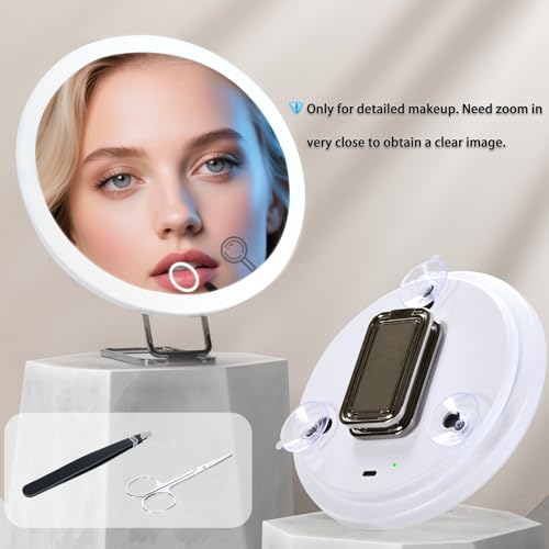 5X10X20X30X 3-Color Lighted Magnifying Mirror (White, 20X), SAI-621