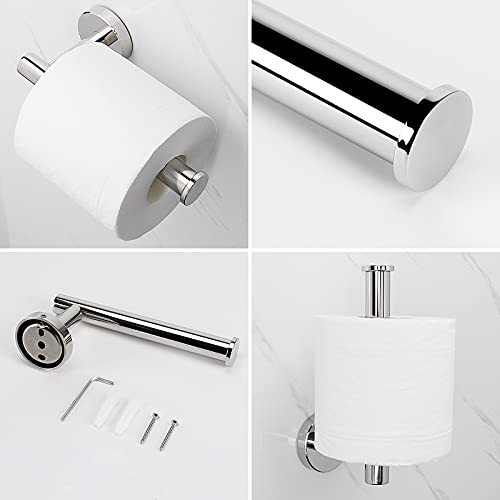 NearMoon 2 Pieces Bathroom Hardware Accessories, Towel Ring and Toilet Paper Holder- Stainless Steel Bath Towel Hanger and Hand Towel Holder, Wall Mounted (Chrome Finish) - color: Chrome Finish