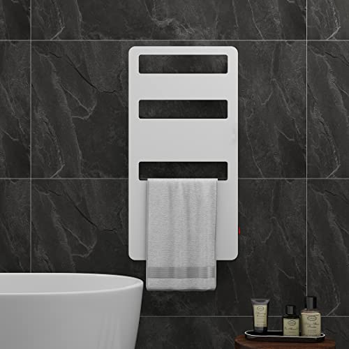Heated Towel Rack for Bathroom, Towel Warmer Wall Mounted, Electric Towel Warmers for Bathroom, Bath Towel Heater, Towel Drying Rack- 35.4 x18 inch - color: White, size: 35" × 18"