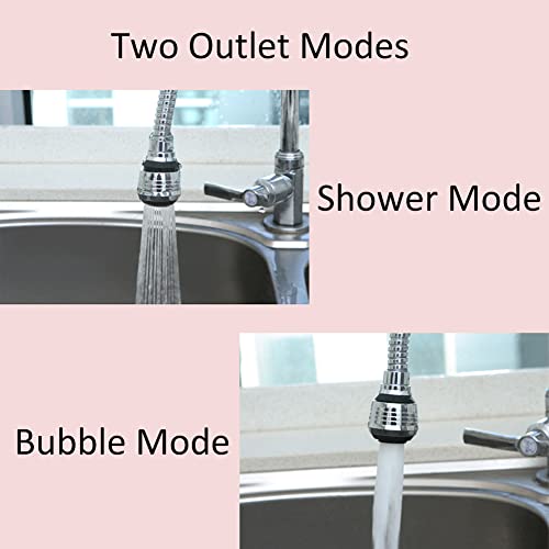 4 PACK Faucet Extender Tubes Flexible 360 Degrees Faucet Extension Sprayer for Kitchen Sink