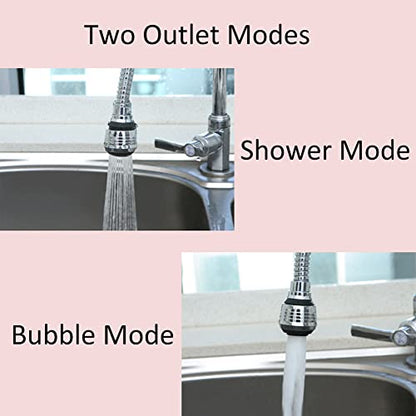 4 PACK Faucet Extender Tubes Flexible 360 Degrees Faucet Extension Sprayer for Kitchen Sink