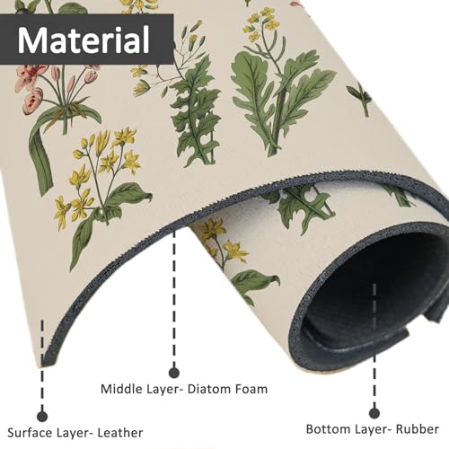 24" X 5.5" Kitchen Sink Splash Guard Faucet Mat Floral Super Absorbent Fast Drying Faucet Guard & Draining Mat Sink Splash Guard Behind Faucet for Kitchen, Bathroom - size: 24" x 24"
