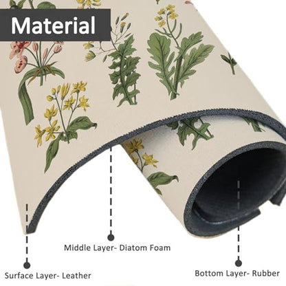 15" X 5.5" Kitchen Sink Splash Guard Faucet Mat Floral Super Absorbent Fast Drying Faucet Guard & Draining Mat Sink Splash Guard Behind Faucet for Kitchen, Bathroom - size: 15" x 15"