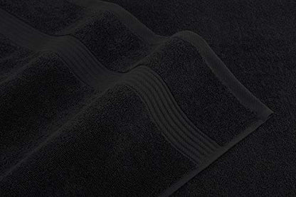 American Veteran Towel, 6 Piece Towel Set for Bathroom, 100% Cotton Turkish Bathroom Towels, 2 Bath Towels 2 Hand Towels 2 Washcloths, Black - color: Black, size: X Large 6 PC