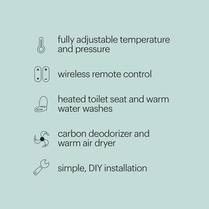 Brondell Swash SE600 Bidet Toilet Seat, Fits Round Toilets, White – Oscillating Stainless-Steel Nozzle, Warm Air Dryer, Ambient Nightlight - style: Round