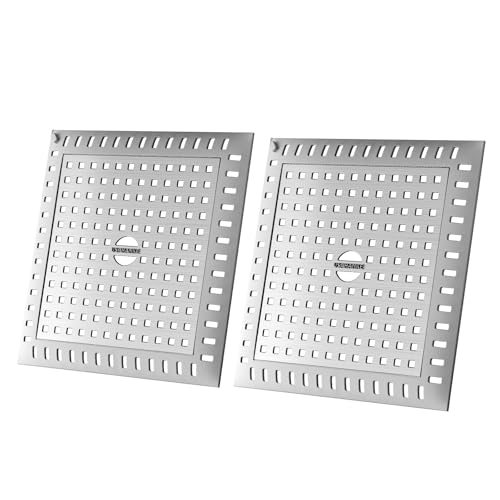 Drain Hair Catcher for Bathroom Sink,4.8" Stainless Steel and Silicone Shower Drain Covers Suitable for Drains and Bathroom Floors 2 Pack (2, Gray) - color: Gray