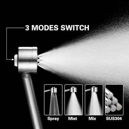 HDSRYJXH Shower Faucet - Shower Faucets Sets Complete, Shower System - Outdoor Shower Kit/Outdoor Shower Fixtures W/ SS304 Shower Head with 3 modes Handheld, Brushed Nickel - color: Brushed Nickel-01