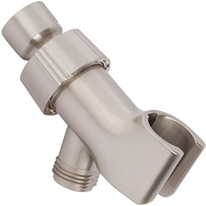 Adjustable Shower Arm Bracket - Brushed Nickel | Handheld Showerhead Holder With Anti-Slip O-Ring Grip, Brass Connector, Universal 1/2" Mount For Easy Bath Spa Install - color: Brushed Nickel