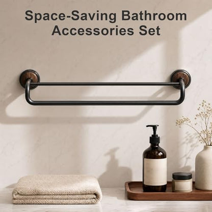 Double Pole No Drill Wall Mounted Towel Racks - Suction Cup Towel Bar for Bathroom Kitchen RV, Rustproof Stainless Steel Bathroom Hardware Set, Quick Setup Convenience(Yellow,60cm/23.6in) - color: Yellow, size: 60cm/23.6in
