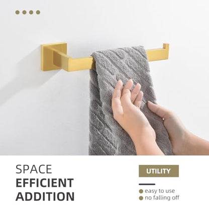 Angle Simple Towel Holder Brushed Dark Gold, Bathroom Towel Rack 10.24-in | Deep Gold Tone, SUS304 Stainless Steel, Open Arm Dishcloth Washcloth Hanger Bar for Kitchen Shower Vanity Sink - color: Brushed Dark Gold