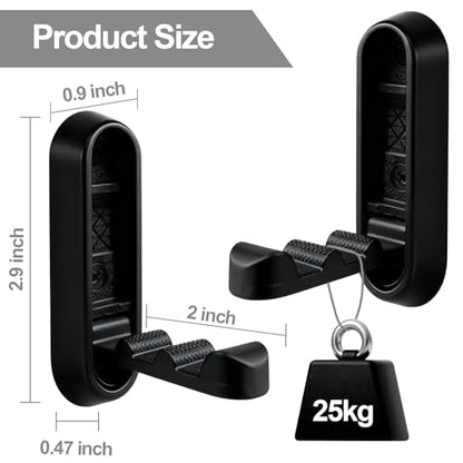 6 Pack Folding Wall Hooks – Heavy Duty Black Coat Hooks, Foldable Zinc Alloy Wall Mount Hooks for Hanging Coats, Hats, Towels, Bags, Keys, Robes, Christmas Socks & Wreaths – Holds up to 55 lbs - color: Black 6 Pack