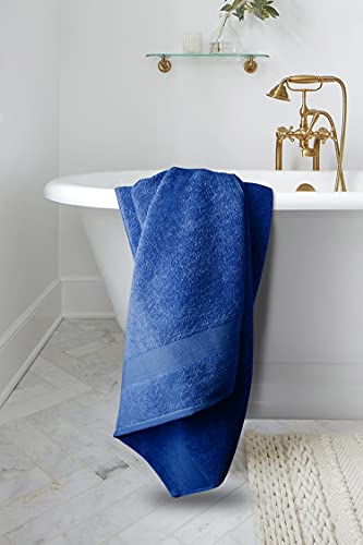 Luxury Bath Towels Set of 4 (27” x 54”) | Towels for Bathroom | Super Soft | Highly Absorbent Towels for Home, Spa, Gym (Royal Blue) - color: Royal Blue