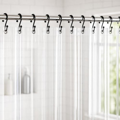 No Smell Shower Curtain Liner 72x72 Clear - PEVA Plastic Shower Curtain for Bathroom, PVC-Free Waterproof Clear Shower Liner with Metal Grommets and Magnet-Weighted Bottom Hem - Washable Inner Liner - color: Clear