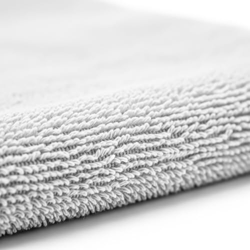 Combo Luxury Color Bath Towels Set 3 Pcs, Bamboo Hotel Large Towels for Bathroom, Thick Bathroom Sets of 3 Bath Towels (3, Gray 28, Large) - color: Gray 28