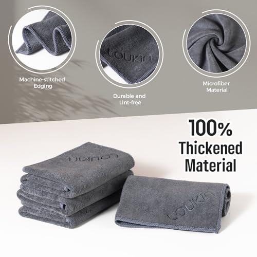 loukin Magnetic Whiteboard Cloth, Thick Microfiber Cloth with Cleaner | 12" x 12", Built-In Strong Magnet, Washable & Reusable, Scratch-Free, Wet & Dry Cleaning, Lint-Free, Multi-Surface Use