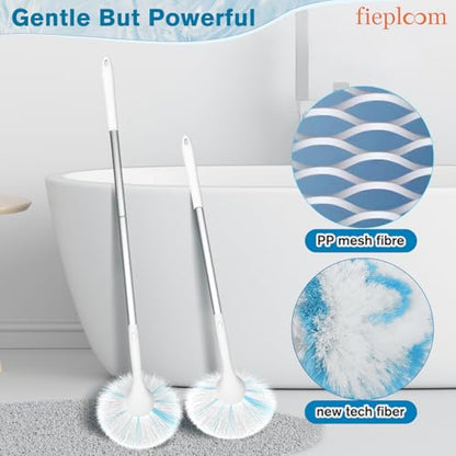 Non-Scratch Tub Tile Scrubber Brush, 48" Long Handle (1-Pack) | Soft Tub Mop, 2026 Version, All-in-One Adjustable Shower Brush for Bathtub, Bathroom, Sink, Faucet, and Wall Tile
