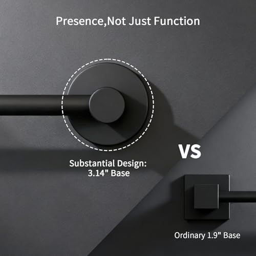 4-Piece Bathroom Set with Privot Toilet Paper Holder | All-in-One Wall Mounted Hardware Combo, Matte Black - size: 4-Wall mounted