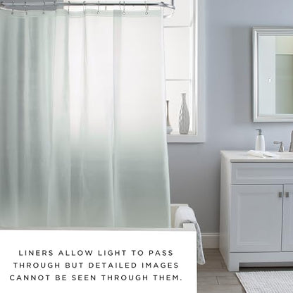 Bath Bliss 2 Pack PVC Heavy Weight Shower Curtain Liner | 4G | 70" x 72" | Rust Resistant Copper Grommets | Magnetic Hem | Mint - color: Mint