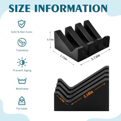 Self Draining Soap Dish Holder,Silicone Soap Dish,for Bathroom,Kitchen, Sponges，Can Extend Soap Life，Keep Soap Bars Dry and Easy Cleaning (Black,3-Pack) - color: Black,3-pack