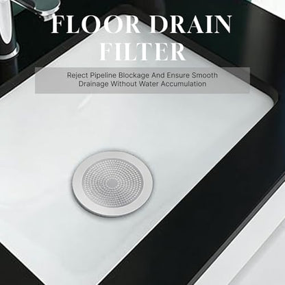 Shower Drain Hair Catcher - Stainless Steel Drain Hair Catcher, 5.7in Wide Rim for Strong Bathtub Adhesion, Easy to Clean, Prevents Clogs, Ideal for Homeowners, Renters, Parents & Pet Owners