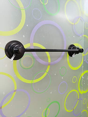 JiePai 16 Inch Suction Cup Towel Bar,Towel Racks for Bathroom,Bronze | Vacuum Suction,No Drill,Removable,Heavy Duty Wall Mount ,For Smooth Surfaces,for Bathroom & Kitchen - color: Suction Towel Bar-16 Inch Rubbed Bronze